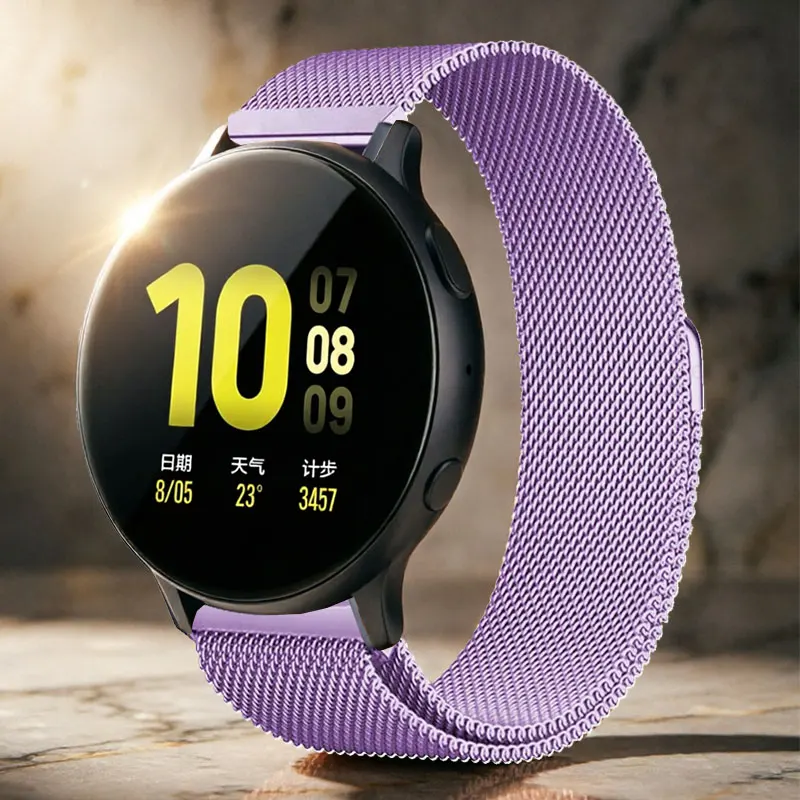 Universal 20mm/22mm Magnetic Smartwatch Bracelet Strap - Sleek Design