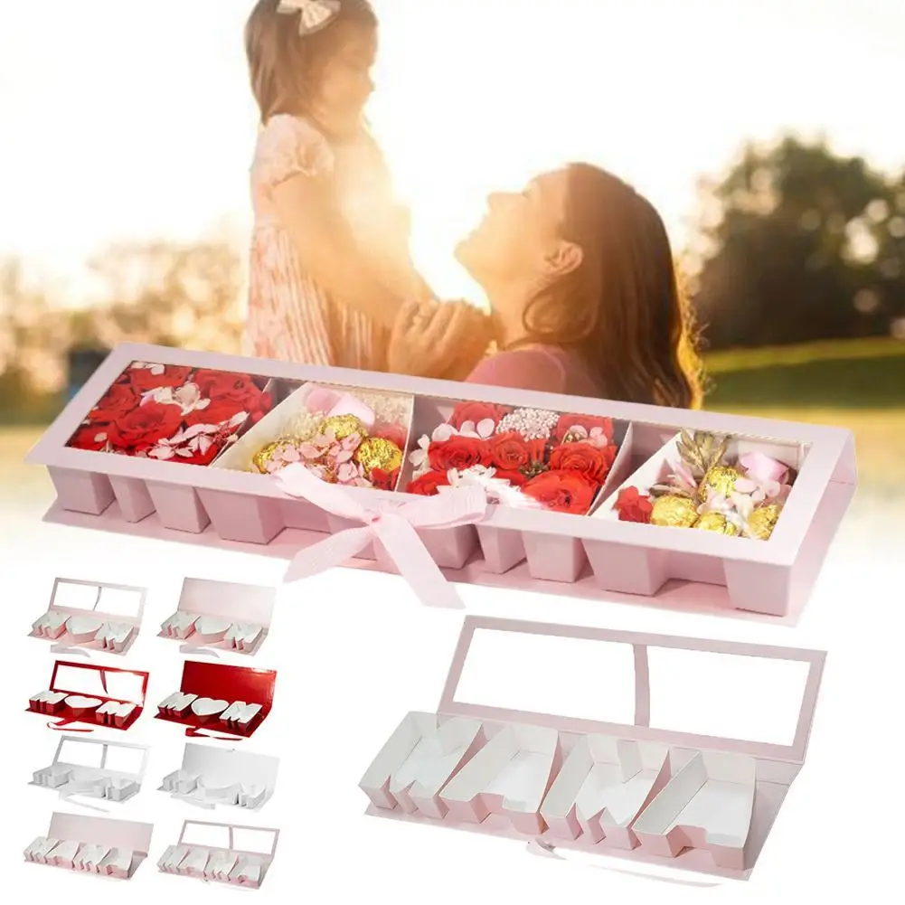 

1 Pieces Of Mother's Day M♥M Fillable Letter Shaped Empty Present Gift Packaging Boxes For Retail Products