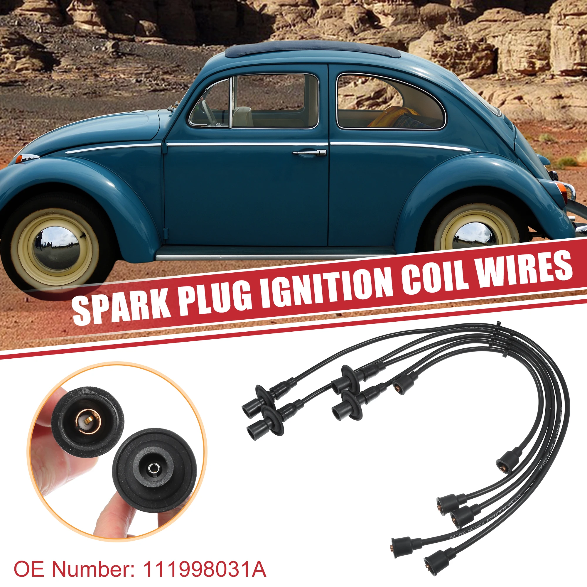 

5 шт., Свеча зажигания UXCELL, модель № 111998031a для VW Beetle Karmann