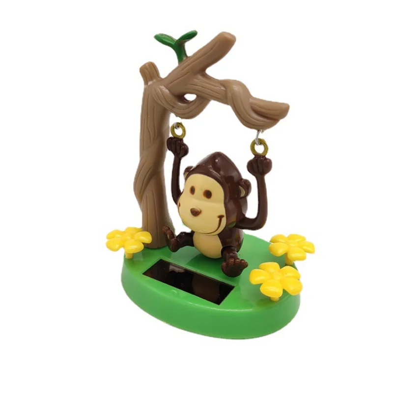 Solar Powered Dancing Toy Swinging Monkey Kids Toy Shaking Car