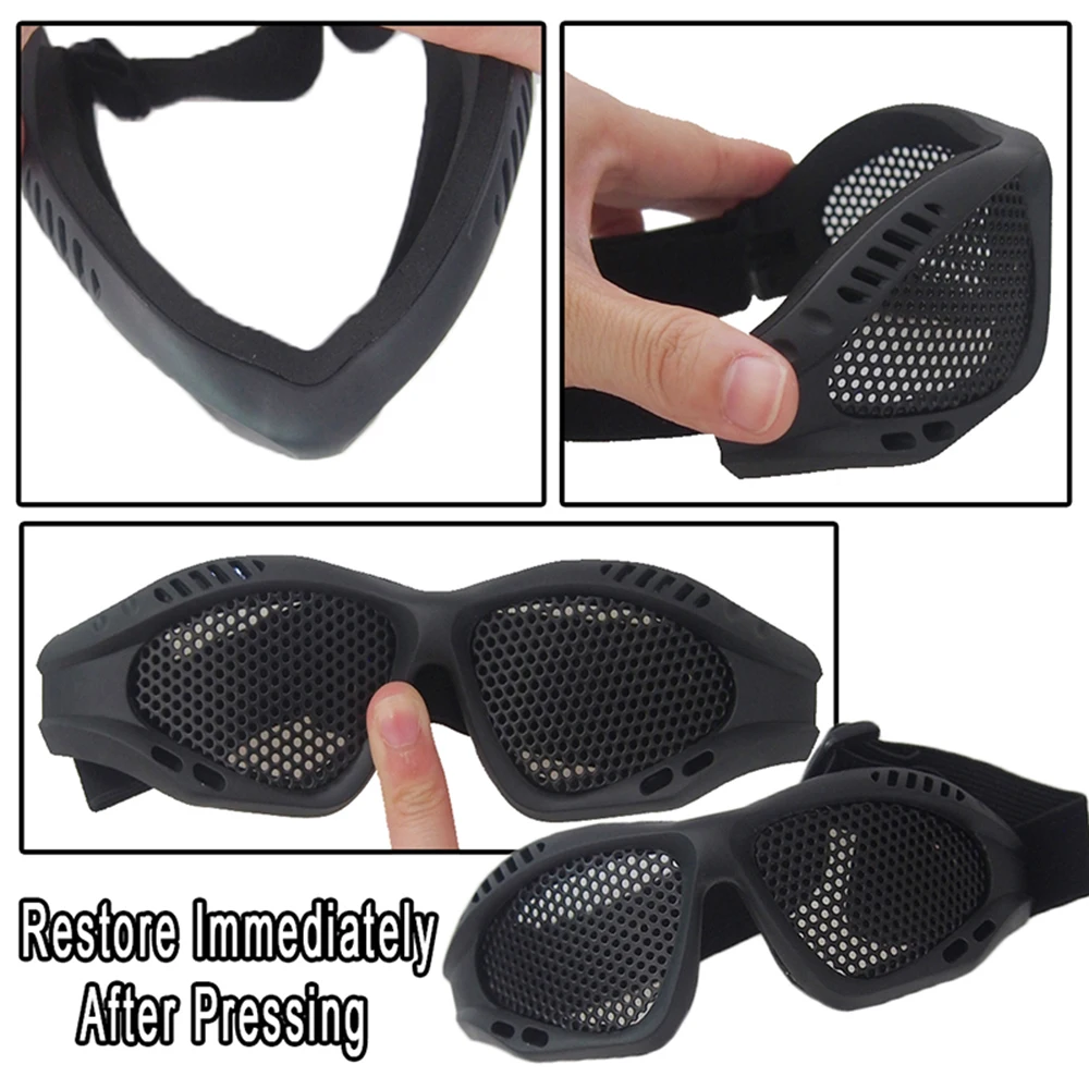 Tactical Airsoft Goggles Eyewear Metal Stencil/PC Lens Impact Resistance for Cycling Paintball Game Protection tactical goggles safety goggles shooting glasses polarized sports glasses polarized glasses polarized goggles uv protection glasses
