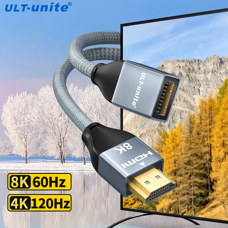 HDMI21ExtensionCable8KHDMIExtenderCordMaletoFemale4K120Hz