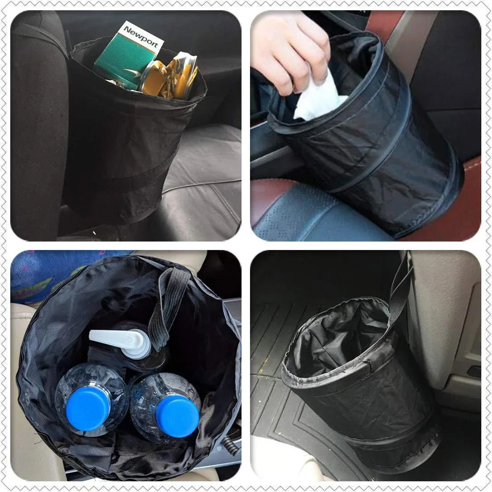 Car Trash Portable Vehicle Garbage Can Foldable Pop-up Waterproof Bag Waste Basket Auto Accessories Interior Car Accessory