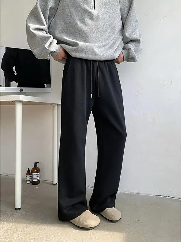 Loose Straight Leg Casual Pants for Men Spring 2025 New Sle Spor Youthful Long Trousers Anti-Wrinkle Easy Care Daily Wear