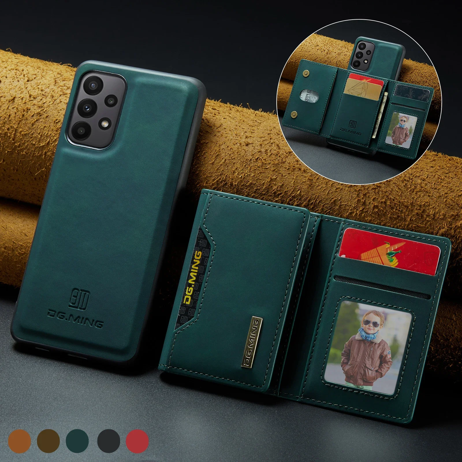2-in-1 Magnetic Detachable Leather Wallet Phone Case