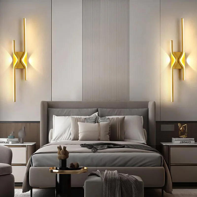 

Led Wall Lamp Creative Long Wall Light For Home Bedroom Living Room Surface mounted Sofa background Wall Sconce Lighting Fixture
