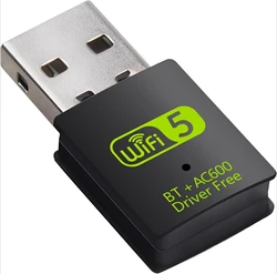 High - Speed Dual Band USB Wireless Adapter with Bluetooth Capability (1PC)