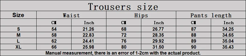 Size chart and fit details