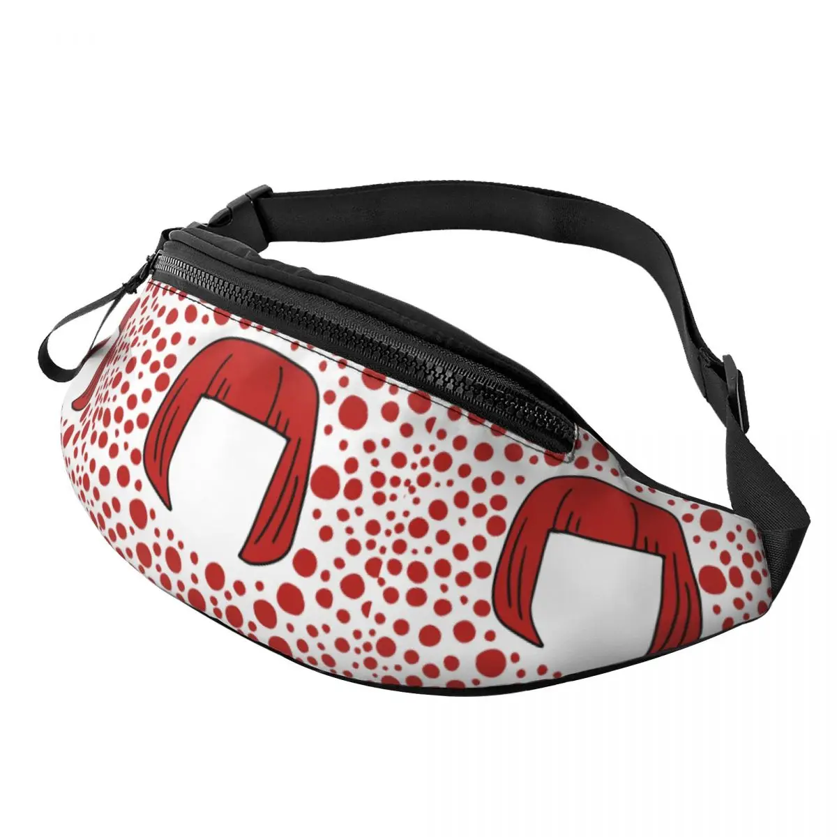 

Yayoi Kusama Pumpkin Fanny Pack Men Women Custom Aesthetic Polka Crossbody Waist Bag for Traveling Phone Money Pouch