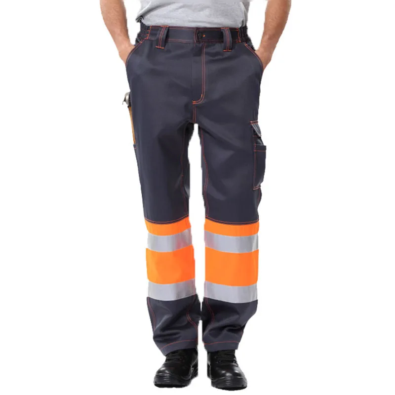 High Visibility Reflective Pants hi vis Functional Pockets Wear-resistance  Safety Trousers Work Pants for Men Cargo Pants - AliExpress