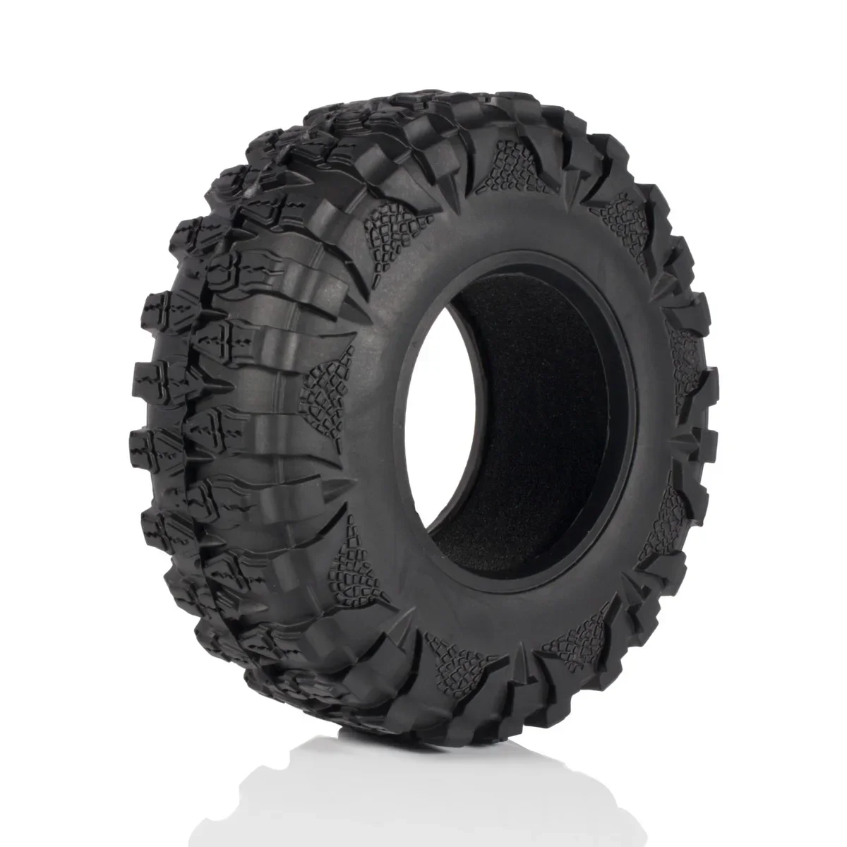 Pneus de borracha sobre esteiras para RC Trucks Car, SCX10 II, Capra  Wraith, TRX4, D90, CC02, RGT 86190, AXX4, YK4103, ZP1001, 2,2 