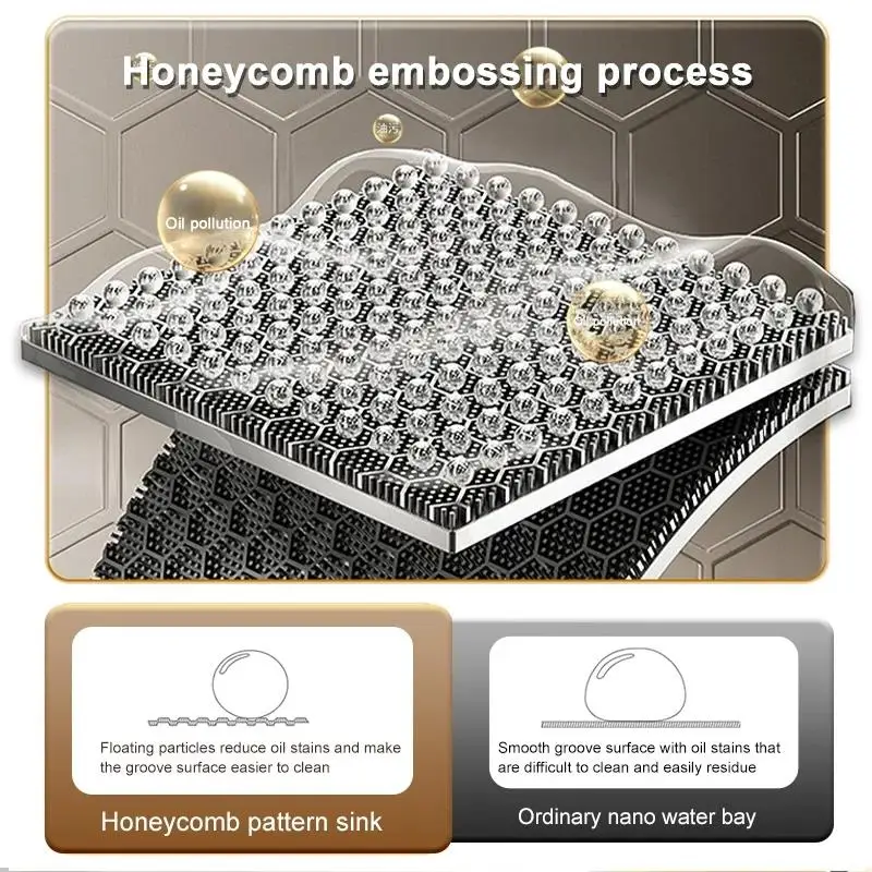 Luxury Black Golden Smart Waterfall Kitchen Sink Integrated Multifunction Digital Display Set Stainless Steel Large Single Slot 5