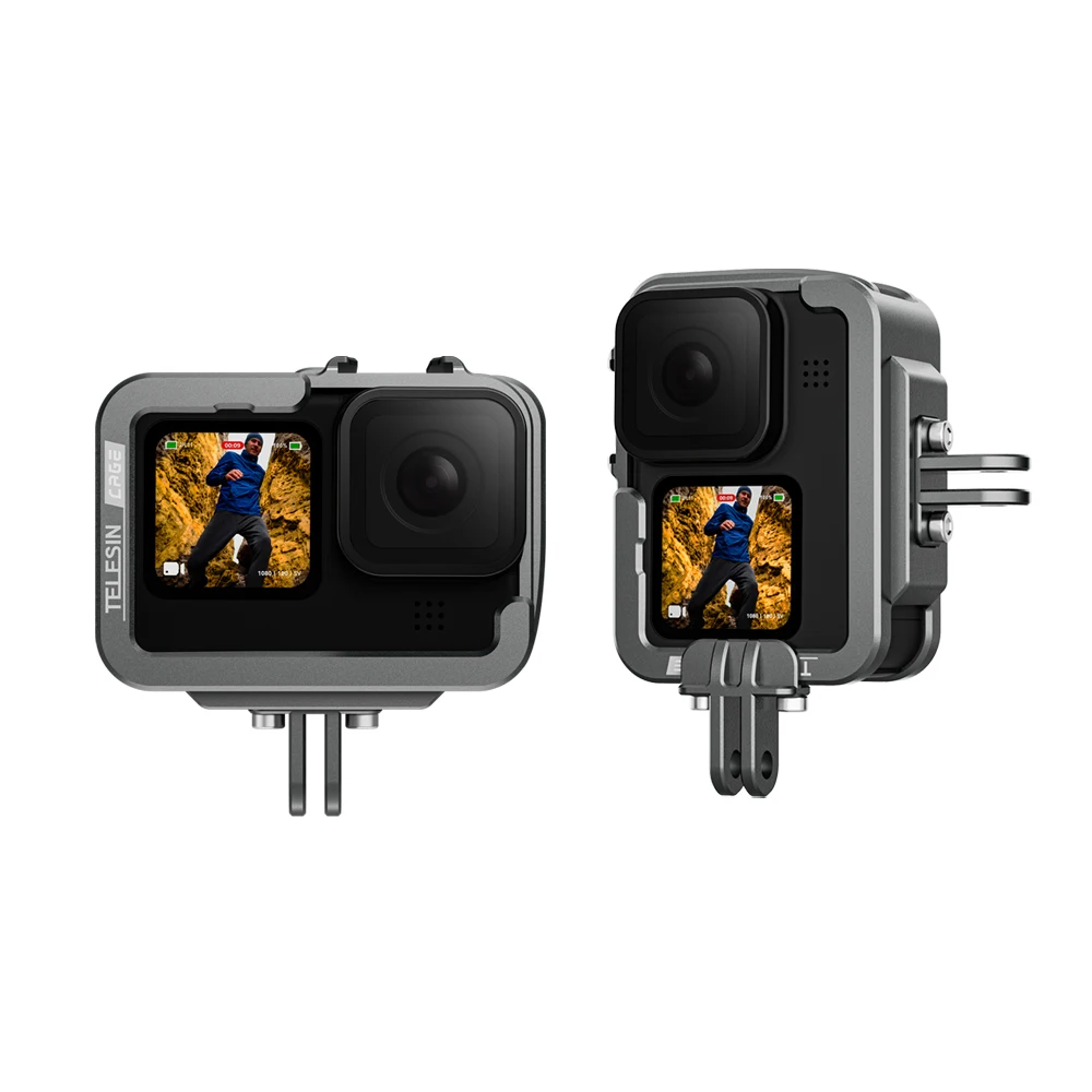 

Aluminium Alloy Frame Case For GoPro 9 10 11 Double Clod Shoe Protective Shell Accessories Box For Action Camera Shell