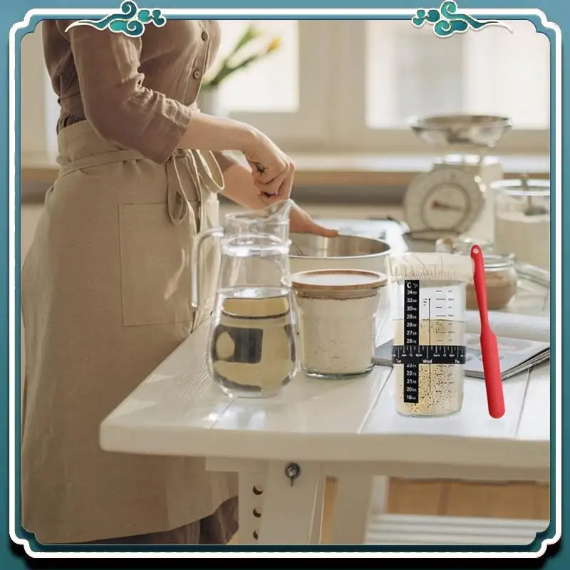 Bread Fermentation Glass Jar, Reusable Sour Dough Jar, As Shown Bread Baking,Large