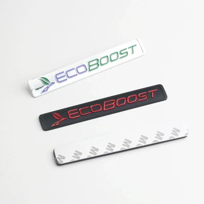 포드 포커스 Fiesta Kuga Escape Mondeo Edge Ecosport 용 3D 금속 Ecoboost 로고 뒷 트렁크 엠블럼 배지 데칼