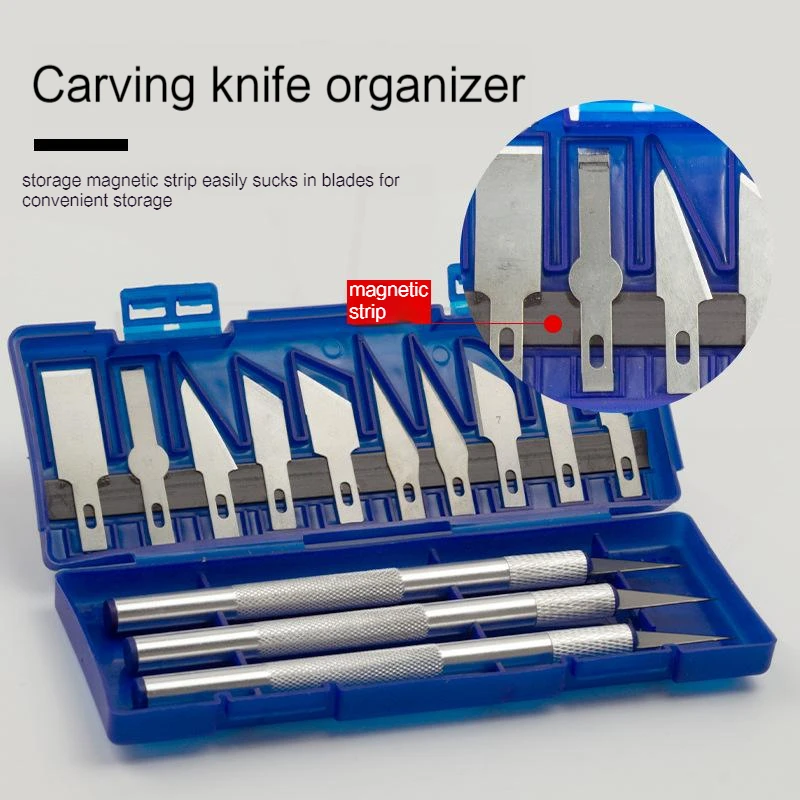

13Pcs Metal Carving Knife Pen Style Art Seal Cutting Manual Combination Paper Cuttings Non-Slip Gadget DIY Precision Repair Tool