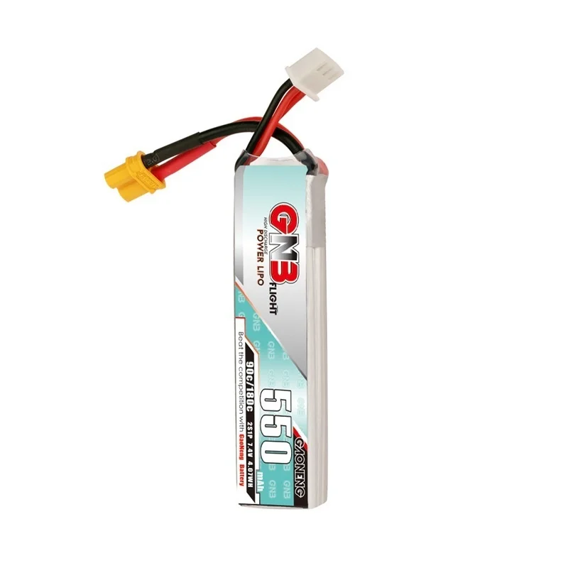 GNB 2S 7.4V 550mah 90C/180C HV LiPo Battery XT30U-F Plug for TINY8X Blade Inductrix FPV QX2 120S Beta75S Beta FPV Drone 5PCS Rc Drone Battery
