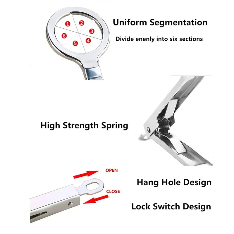 Egg Cutter Stainless Steel Egg Slicer Egg Cutter Handle Six Blades Dishwasher for Hard Boiled Heavy Duty Food Fruit Slicer