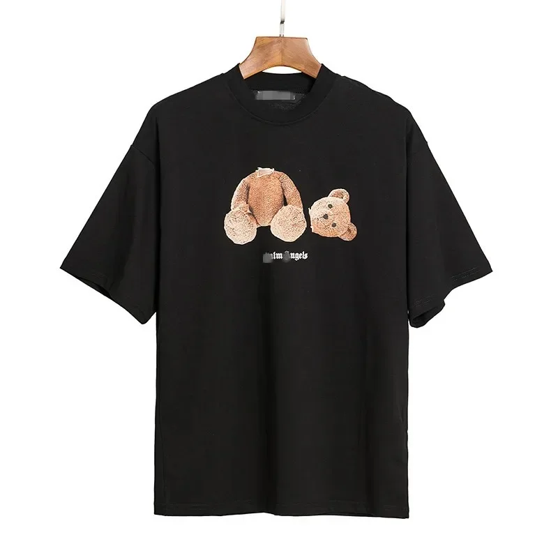 

Футболка аниме для мужчин и женщин, хлопковая футболка с коротким рукавом и мультяшным медведем, Y2k, одежда в готическом стиле 90-х годов