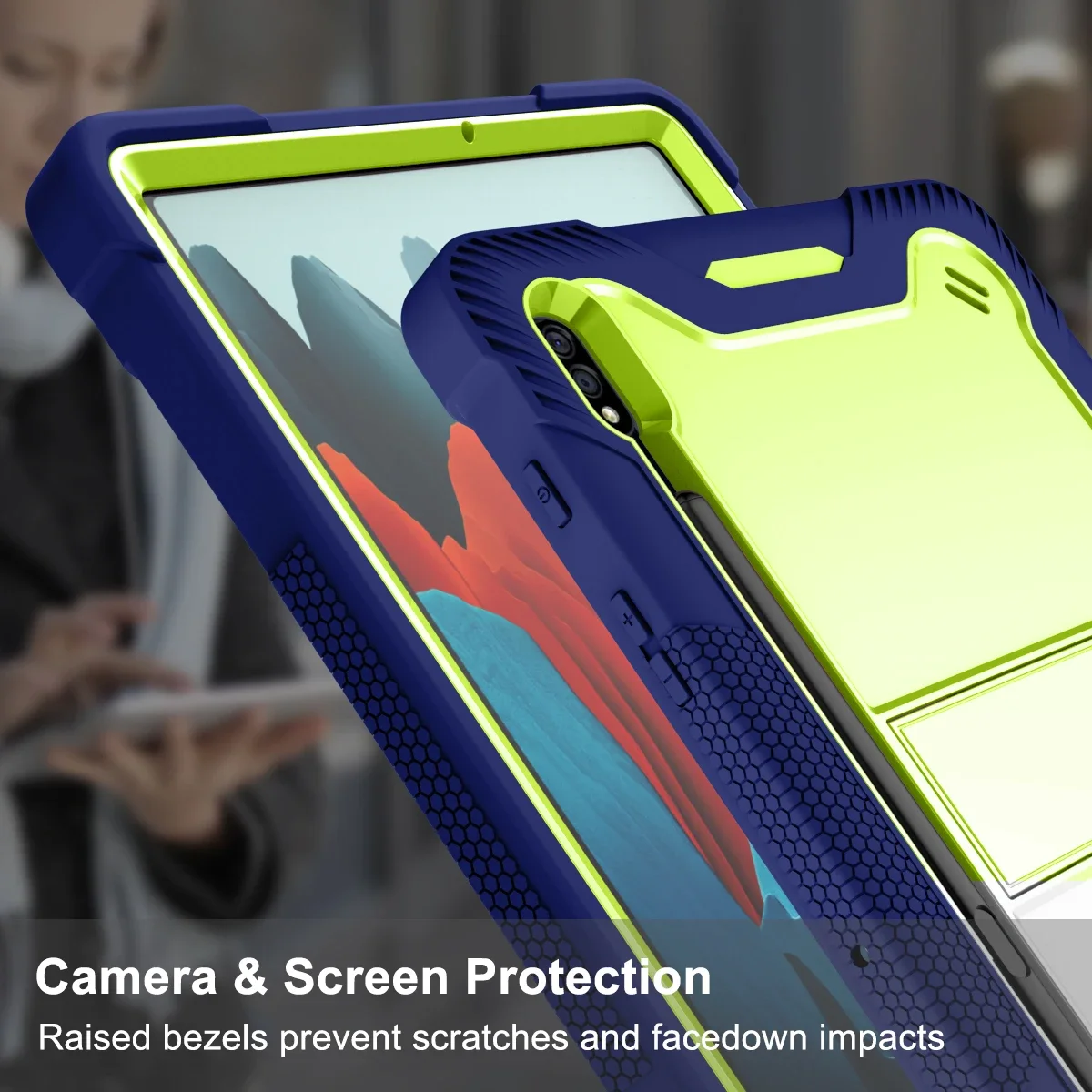 Armadura para Samsung Galaxy Tab Heavy Duty Suporte de Silicone Capa Prova de Choque 12.4 s9 11 s8 Ultra 14.6 X900 Case - Imagem 6