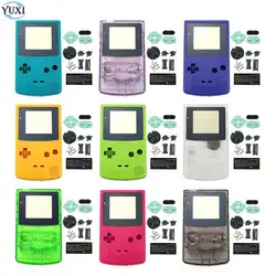 YuXi Full Shell Housing Plastic Case Cover for Gameboy Color GBC Game Console Buttons Kit Conductive Rubber Pad