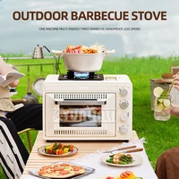 Household multi-functional outdoor gas pizza oven, 2-in-1 card oven, portable small baking oven 1