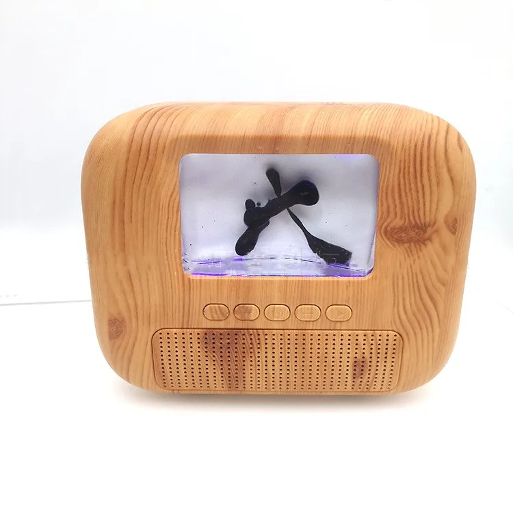 Magnetic fluid Blue-tooth speaker enclosure accessories wood grain color finished manufacturers direct sales