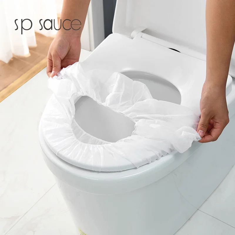 Waterproof Disposable Toilet Seat Cover, Hotel WC Cushion, White Individual Packaging, Thickened Travel, Japan