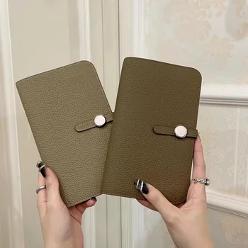 Portafoglio in vera pelle per uomo e donna Borsa per soldi corta in pelle bovina dal design di lusso Hasp Borsa piccola sottile di alta qualità alla moda da donna