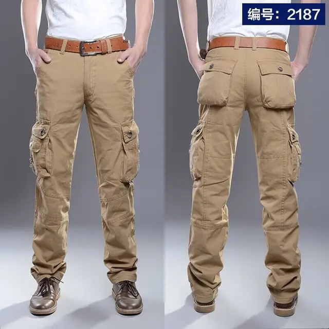 Универсальные тактические мужские брюки с накладными карманами 3