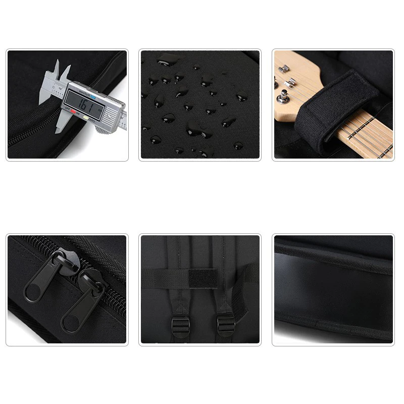 Electric Bass Waterproof Bags Shockproof 16mm Thicken Folk Acoustic Electric Guitar Backpacks guitar bag