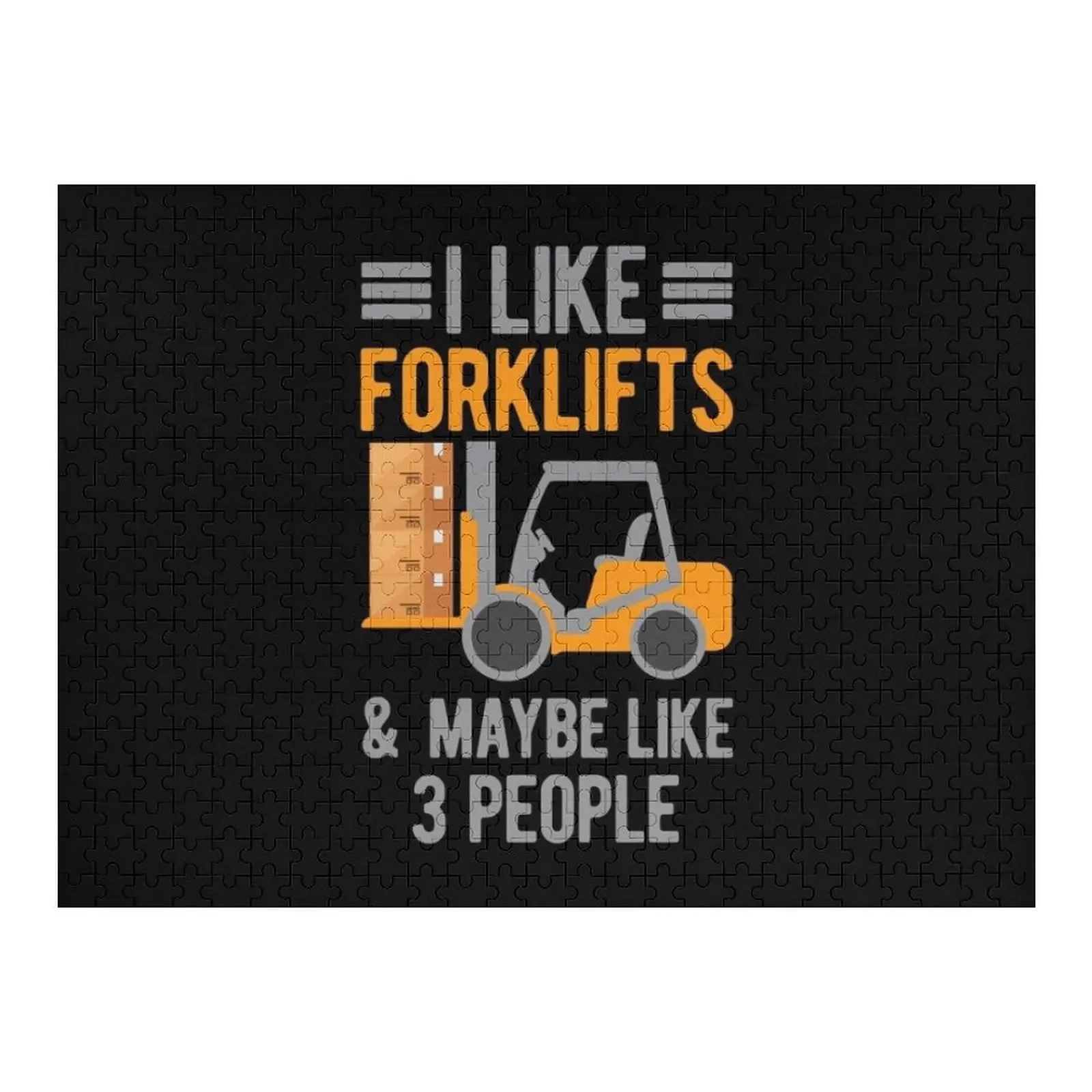 Funny Forklift Jigsaw Puzzle Wooden Boxes Personalized Child Gift Photo Custom Puzzle