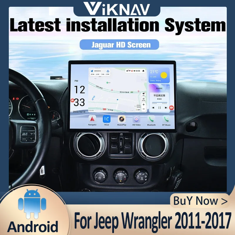 

Android Auto Car Radio For Jeep Wrangler 2011-2017 GPS Navigation Multimedia player Carplay WIFI Head Unit