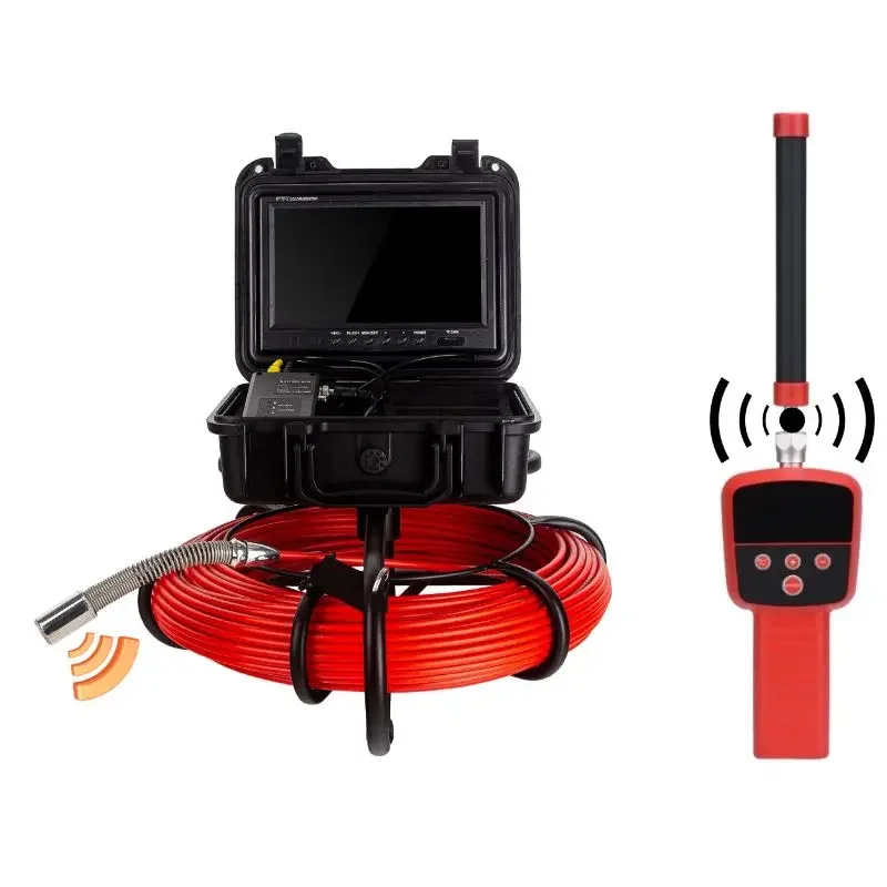 

Guangdong Factory Direct Sale 512Hz Trainsmitter Receiver Optional Pipe Inspection Video Borescope Camera With Ft Dvr Card