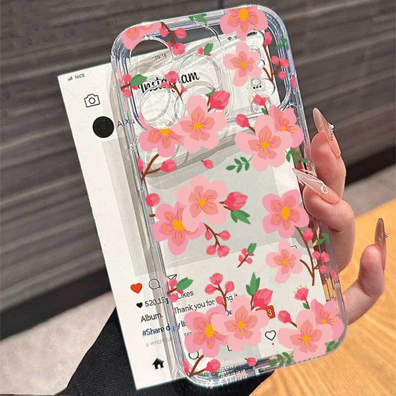 Shockproof Transparent Tulip Flower Phone Case