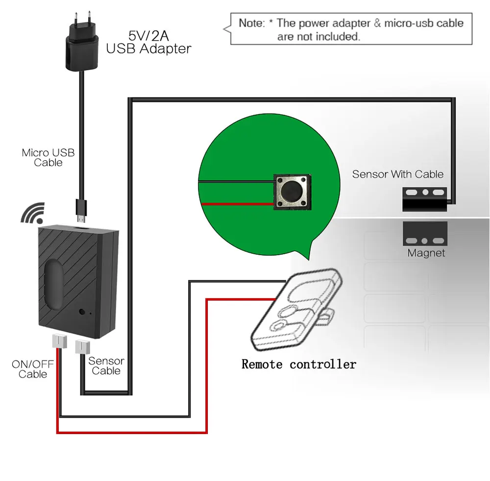 

TUYA WiFi Garage Door Opener Smart Gate Door Controllor Compatible With Alexa Echo Google Home Siri IOS Android APP