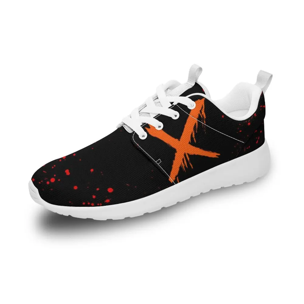 

Bakugo Orange X Design Womens Walking Shoes Breathable Wide Non-Slip Men Sneakers Gym Jogging Training Footwear