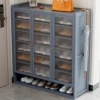 Shoe Storage Stand 8-Tier 3-Door Cabinet Freestanding Organizer Shoe Rack Dustproof Shelf 1