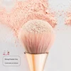 Rose Golden Fan Makeup Brush,Cosmetic Brush Loose Powder Brush ,Highlighting Brush Blush Brush-Soft Hair Makeup Fixing 3