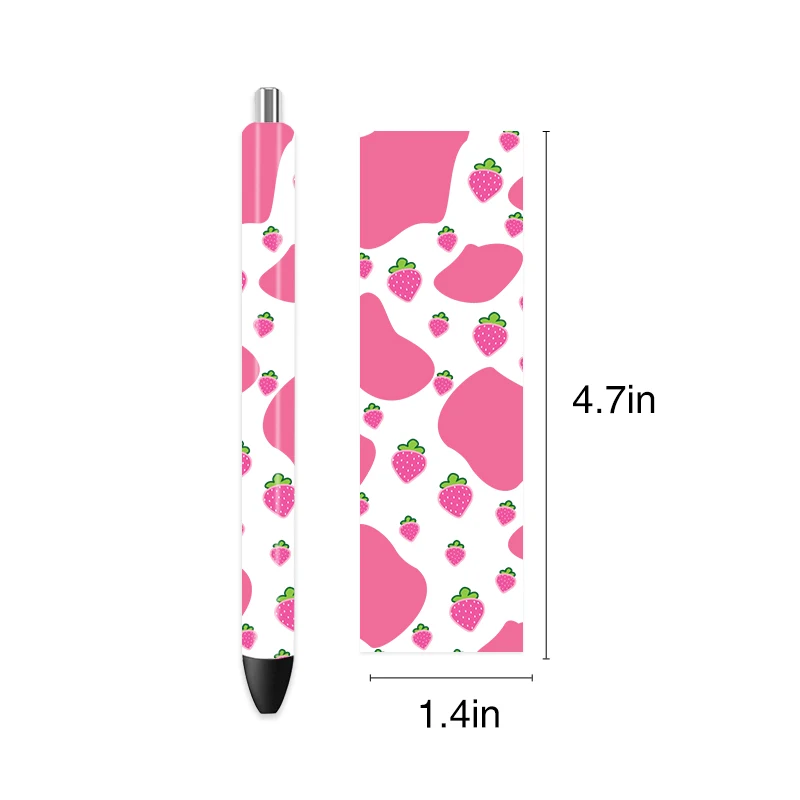 5pcs UV DTF Pen Wrapping Decals UV DTF Vinyl Stickers Waterslide Epoxy Pen Wrapper For Craft Gift School Classroom Office