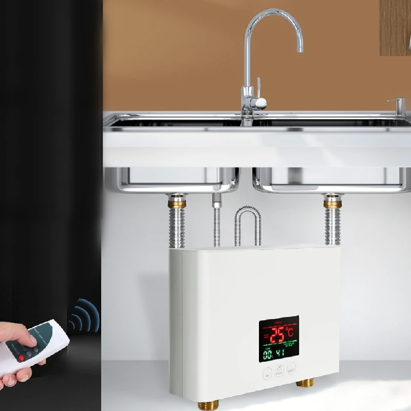 5500W Instant ElectricTankless Wate r Heater Hot Instantaneous Water Heater System for Kitchen