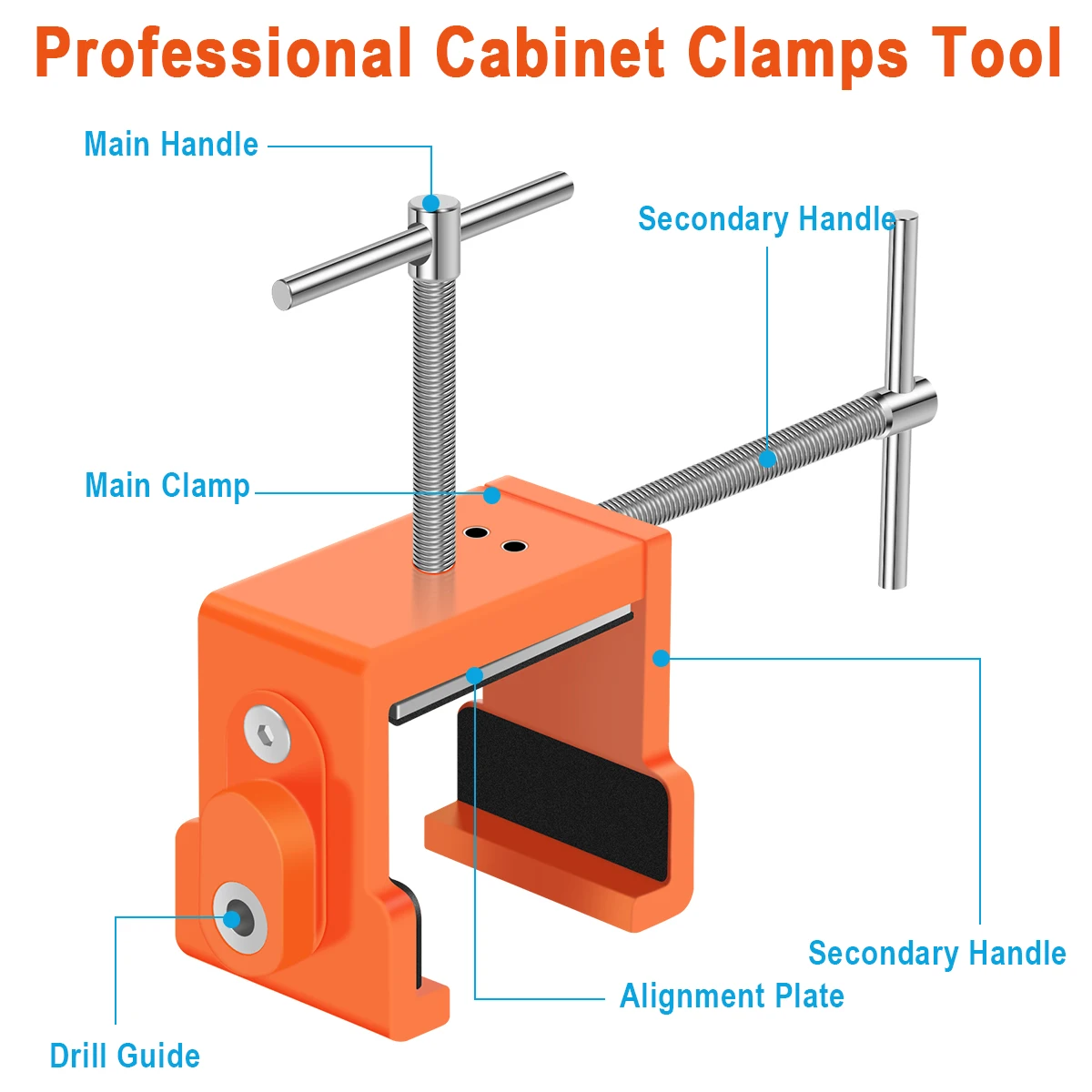 

2Pcs Cabinetry Clamps Cabinet Claw Metal Face Frame Clamp Rust-Proof Cabinet Clamps Durable Cabinet Installation Clamps