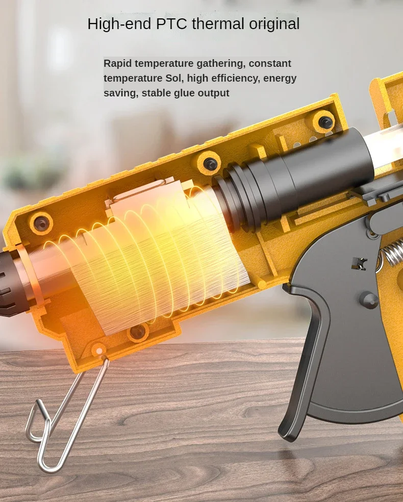 100W/150W/200W Professional Hot Melt Glue Gun Copper Nozzle Adjustable Temperature use 11mm Glue Sticks Household DIY Tools 4