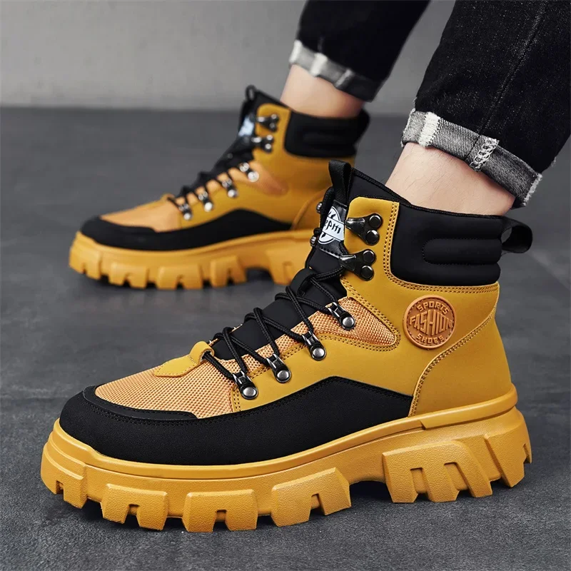 

Мужские армейские ботинки на шнуровке, износостойкие ботинки до щиколотки, повседневные тактические ботинки на шнуровке для осени и зимы, 2023