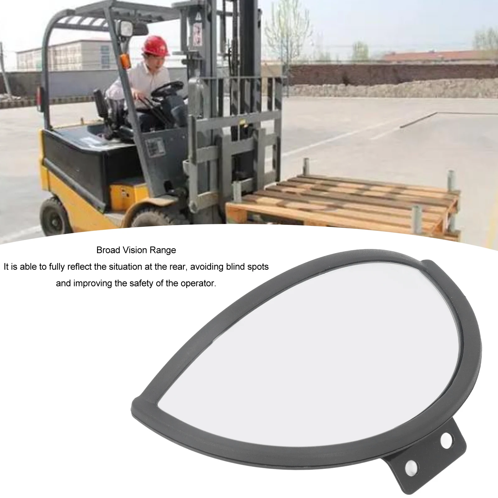Forklift Convex Rearview Mirror ABS and Glass Broad Vision Range Half Dome Mirror for Forklift Convex Security