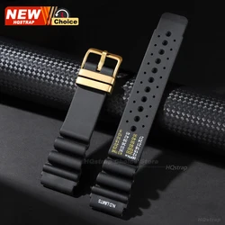 Versatile Silicone Watch Strap with Tool - Premium Resin Wristband - 22mm (Gold Ring strap)