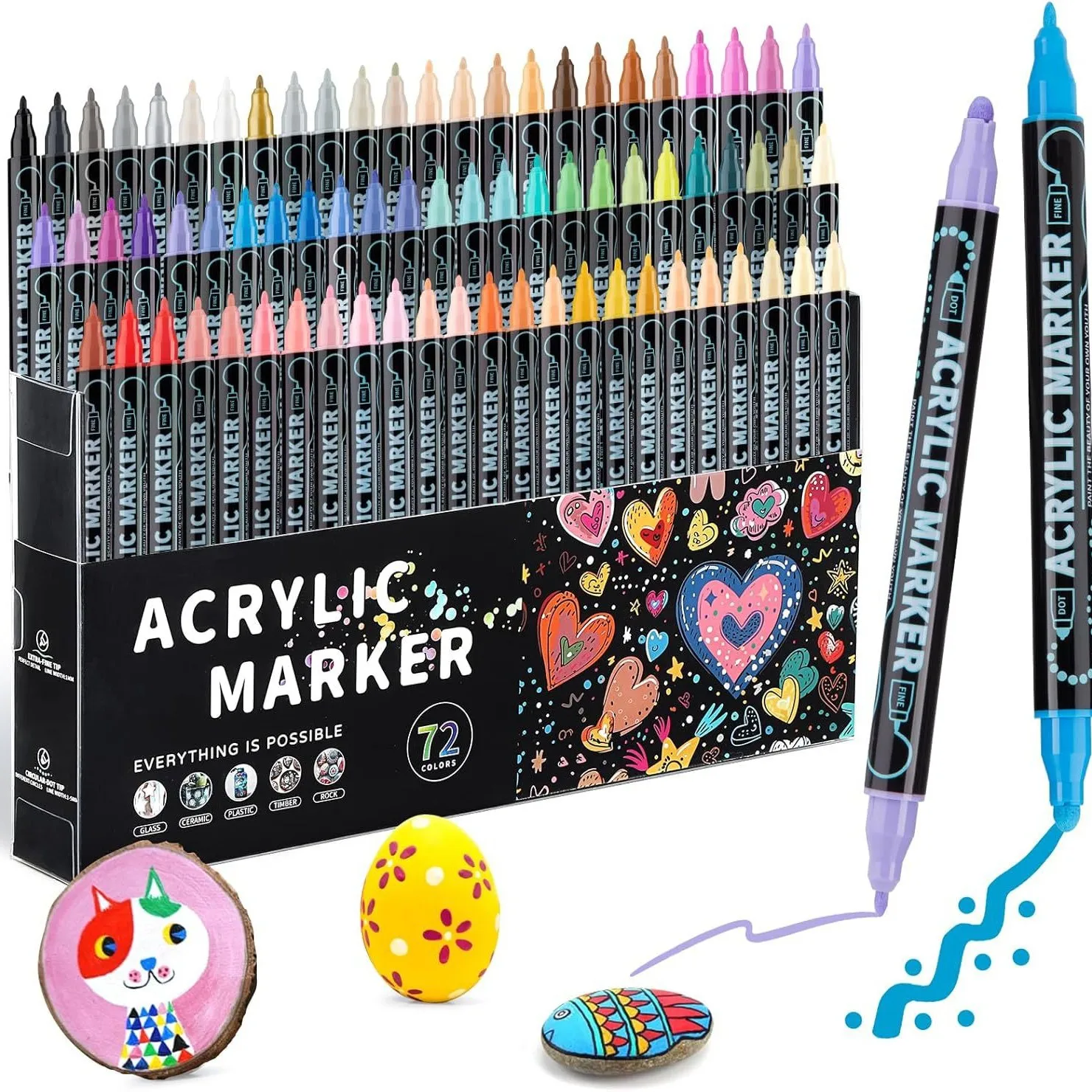 Dual Tip Premium Acrylic Paint Markers