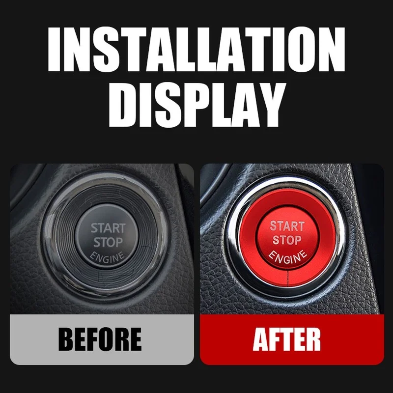 1pc Car Start Stop Engine Switch Button Cover Ring For Nissan X-trail car start button cover car start button car start stop button