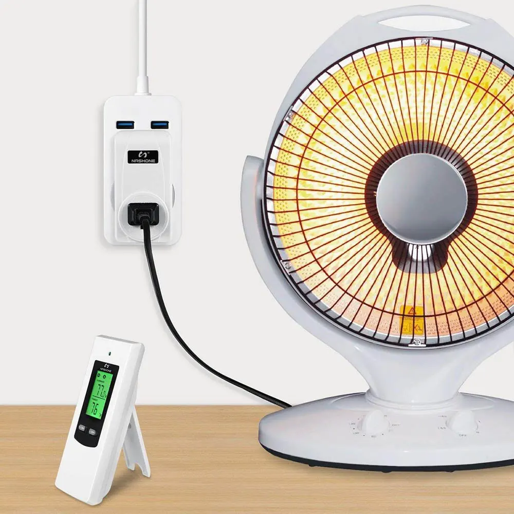 Prise Thermostat d'Ambiance sans Fil avec Télécommande pour Radiateur  Electrique et Climatiseur Mobile[10] - Cdiscount Bricolage