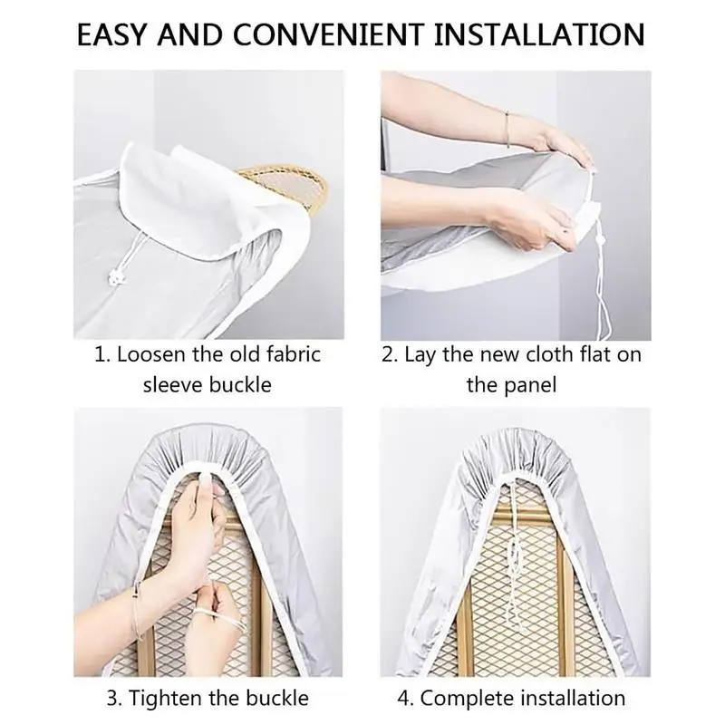 Ironing Board Cover Resists Scorching Staining Elastic Edge Heavy Thick Ironing Padding Cotton